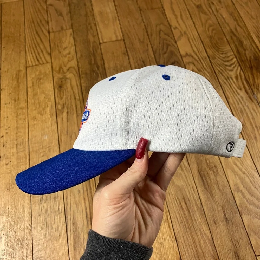 Vintage Adidas Appalachian All Stars Basketball‎ Cap White Blue Embroidered